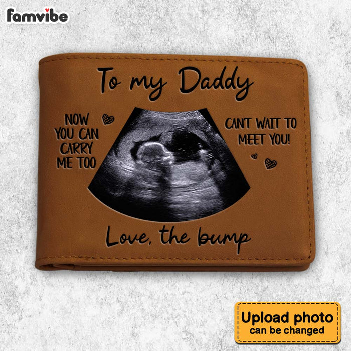 Personalized Photo To Daddy Now You Can Carry Me Too Leather Wallet 33753 1