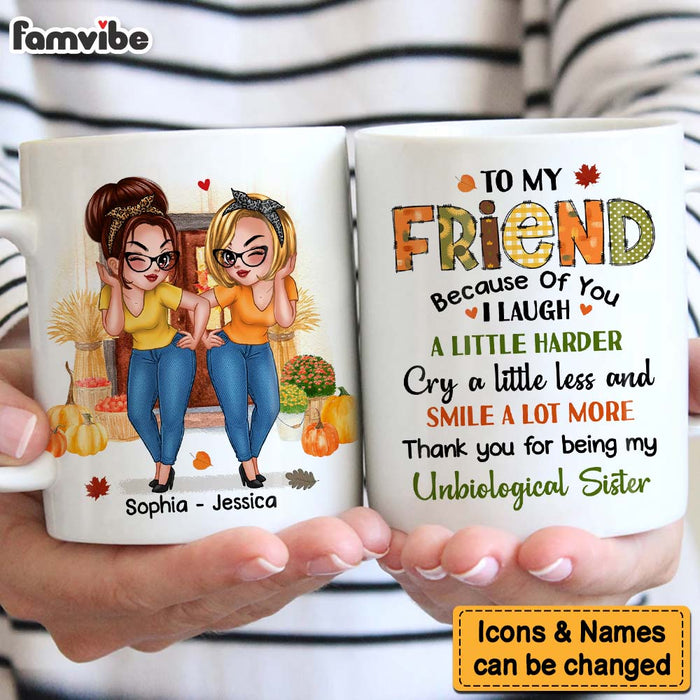 Personalized Gift For Friend Fall Vibes Because Of You Mug 33754 1