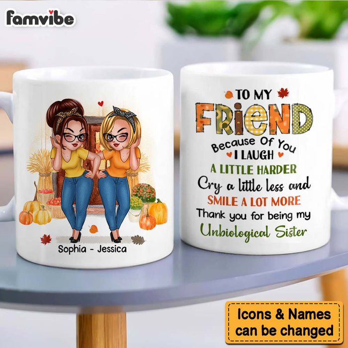 Personalized Gift For Friend Fall Vibes Because Of You Mug 33754 1