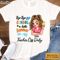 Personalized For Teacher Bye Bye School Hello Summer Shirt - Hoodie - Sweatshirt 33755 thumb 1