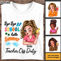 Personalized For Teacher Bye Bye School Hello Summer Shirt - Hoodie - Sweatshirt 33755 thumb 1