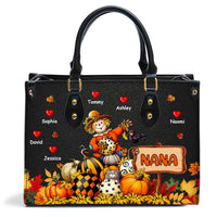Personalized Gift For Grandma Fall Vibes Leather Bag 33756 thumb 1