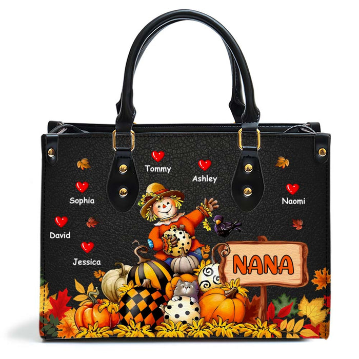 Personalized Gift For Grandma Fall Vibes Leather Bag 33756 1