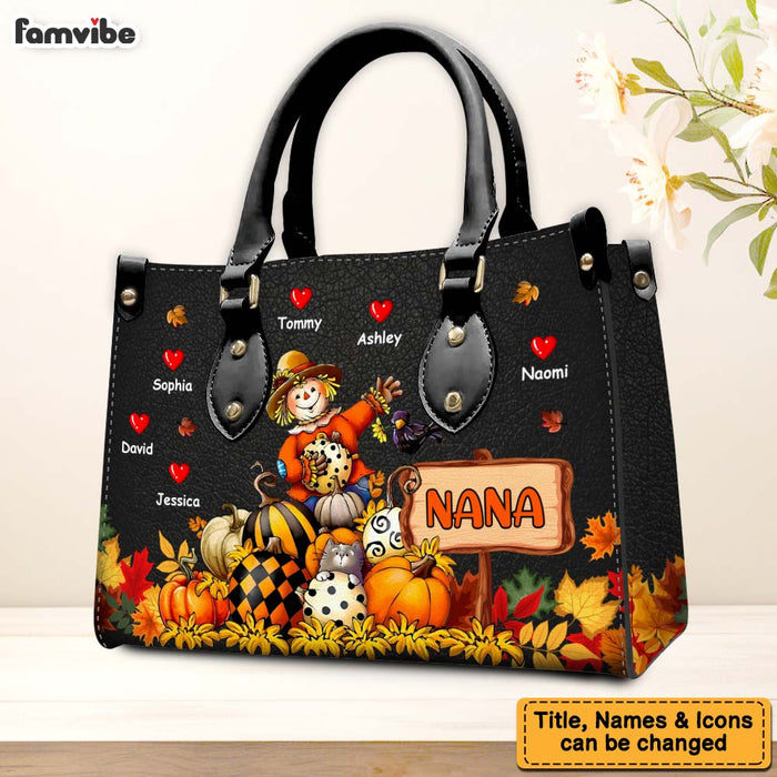 Personalized Gift For Grandma Fall Vibes Leather Bag 33756 1