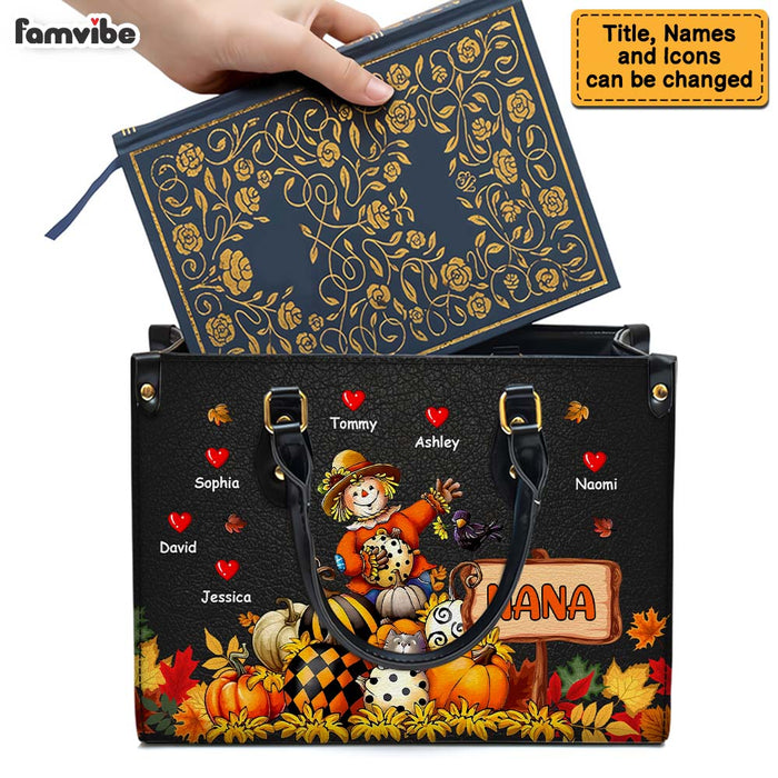 Personalized Gift For Grandma Fall Vibes Leather Bag 33756 1