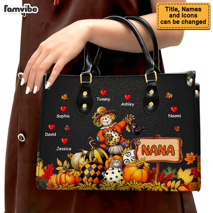 Personalized Gift For Grandma Fall Vibes Leather Bag 33756 1