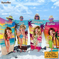 Personalized Gift For Friends Tropical Sunset Beach Towel 33758 thumb 1