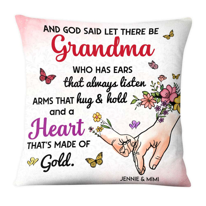 Personalized For Grandma Gift And God Said Let There Be Great Family Pillow 33759 1