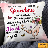 Personalized For Grandma Gift And God Said Let There Be Great Family Pillow 33759 thumb 1