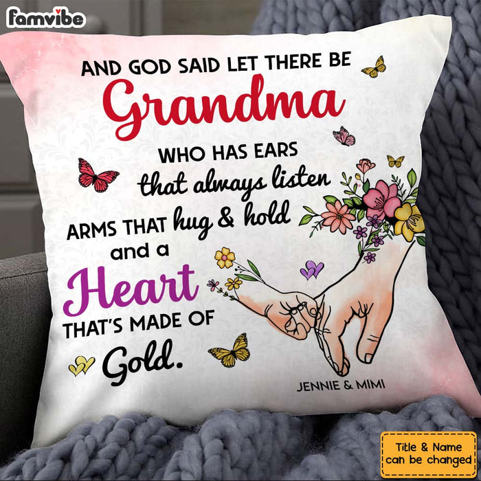 Personalized For Grandma Gift And God Said Let There Be Great Family Pillow 33759 1