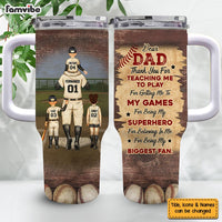 Personalized Gift For Baseball Dad 40oz Tumbler With Straw 33760 thumb 1