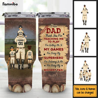 Personalized Gift For Baseball Dad 40oz Tumbler With Straw 33760 thumb 1