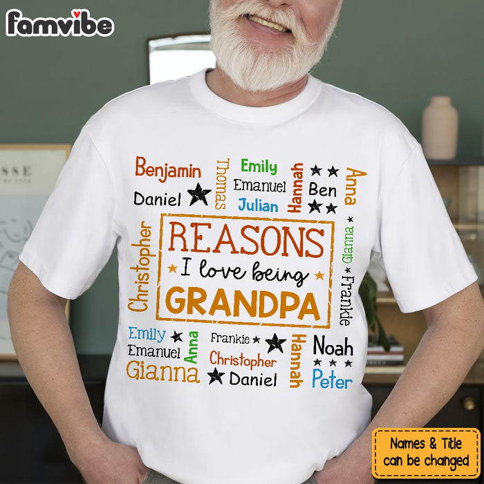 Personalized Gift For Grandpa Reasons I Love Being Word Art Shirt - Hoodie - Sweatshirt 33763 1