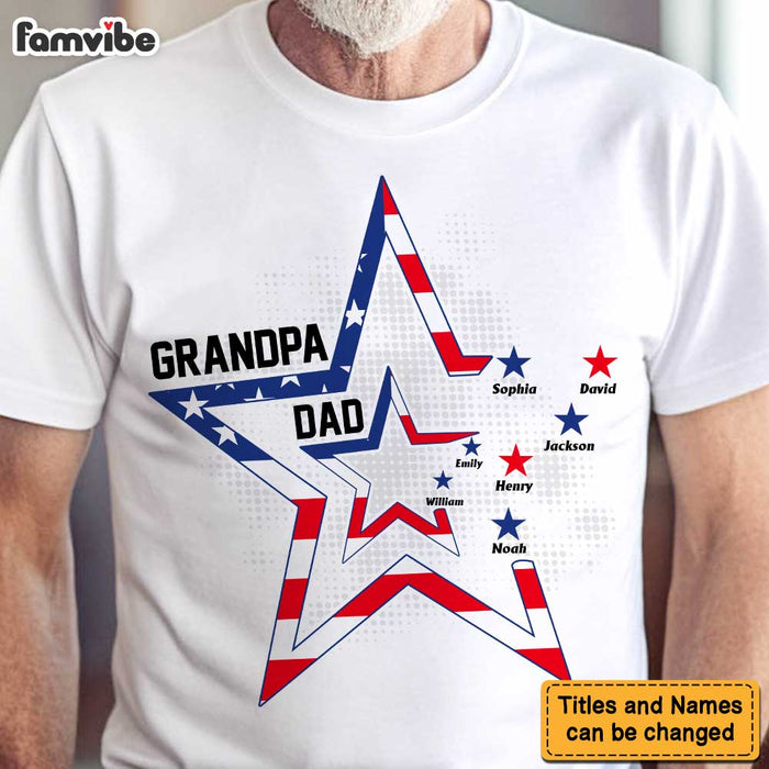 Personalized For Grandpa Stars Stripes And Dad Grandpa Shirt - Hoodie - Sweatshirt 33766 1
