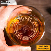 Personalized Gift For Dad From Reasons You Drink Whiskey Glass 33767 thumb 1
