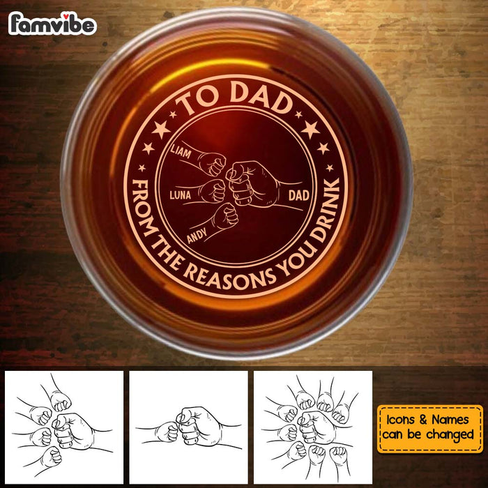 Personalized Gift For Dad From Reasons You Drink Whiskey Glass 33767 1