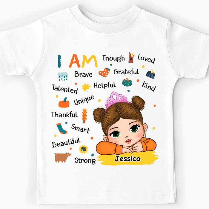 Personalized Gift For Granddaughter Fall Vibes I Am Kid T Shirt - Kid Hoodie - Kid Sweatshirt 33769 1
