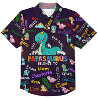 Personalized Gift For Grandpa Dad Papasaurus Hawaiian Shirt 33770 thumb 1
