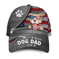 Personalized B st Dog Dad Dog Mom Ever 4TH Of July Cap 33780 thumb 1