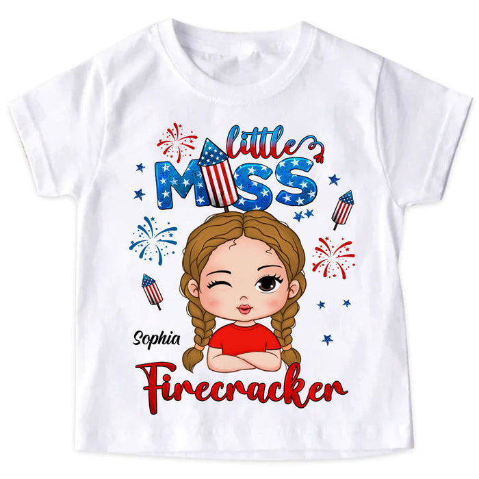 Personalized Gift for Granddaughter Miss Firecracker Kid T Shirt - Kid Hoodie - Kid Sweatshirt 33783 1