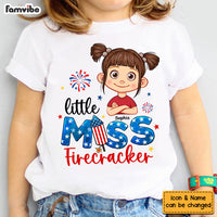 Personalized Gift for Granddaughter Little Miss Firecracker Kid T Shirt - Kid Hoodie - Kid Sweatshirt 33784 thumb 1
