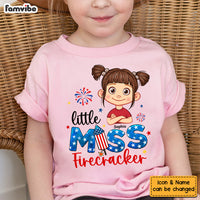 Personalized Gift for Granddaughter Little Miss Firecracker Kid T Shirt - Kid Hoodie - Kid Sweatshirt 33784 thumb 1