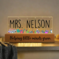 Personalized Gift For Teacher Back to School Acrylic Name Night Light 33785 thumb 1