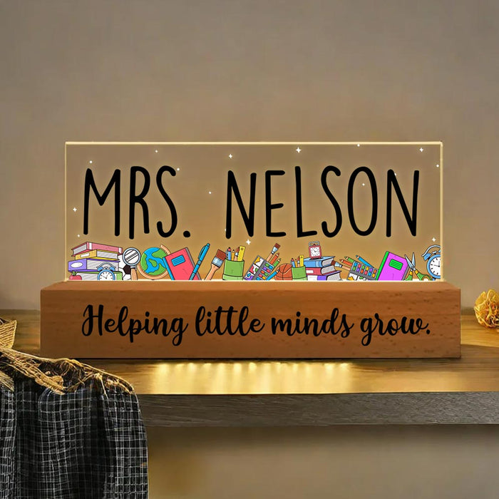 Personalized Gift For Teacher Back to School Acrylic Name Night Light 33785 1