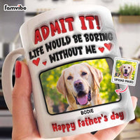 Personalized 3D Inflated Effect Dog Dad Mug 33787 thumb 1