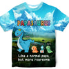 Personalized For Grandpa Dad  Papasaurus Like A Normal Papa All-over Print T Shirt - Hoodie - Sweatshirt 33788 1