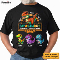Personalized Gift For Grandpa Don't Mess With Papasaurus Shirt - Hoodie - Sweatshirt 33789 thumb 1