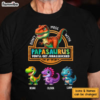 Personalized Gift For Grandpa Don't Mess With Papasaurus Shirt - Hoodie - Sweatshirt 33789 thumb 1