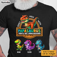 Personalized Gift For Grandpa Don't Mess With Papasaurus Shirt - Hoodie - Sweatshirt 33789 thumb 1