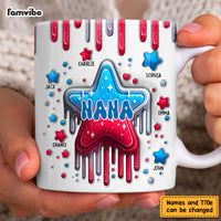 Personalized For Grandma 4TH Of July Nana With Cute Grandkids Mug 33794 thumb 1