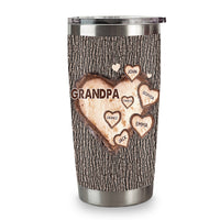 Personalized For Grandpa Nana's Grandpa's Sweethearts Wood Pattern Full Printed Tumbler 33795 thumb 1