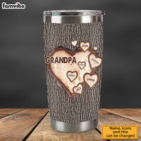 Personalized For Grandpa Nana's Grandpa's Sweethearts Wood Pattern Full Printed Tumbler 33795 thumb 1