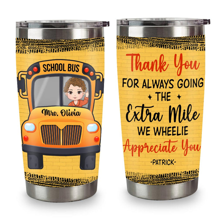 Personalized Gift for Bus Driver Back To School Steel Tumbler 33803 1