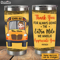 Personalized Gift for Bus Driver Back To School Steel Tumbler 33803 thumb 1