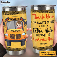 Personalized Gift for Bus Driver Back To School Steel Tumbler 33803 thumb 1