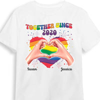 Personalized Gift For Couple Together Since Rainbow Shirt - Hoodie - Sweatshirt 33808 thumb 1