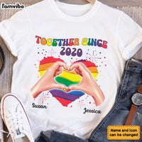 Personalized Gift For Couple Together Since Rainbow Shirt - Hoodie - Sweatshirt 33808 thumb 1
