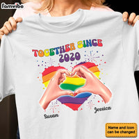 Personalized Gift For Couple Together Since Rainbow Shirt - Hoodie - Sweatshirt 33808 thumb 1