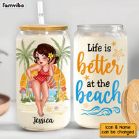 Personalized Life Is Better At The Beach Glass Can 33814 thumb 1