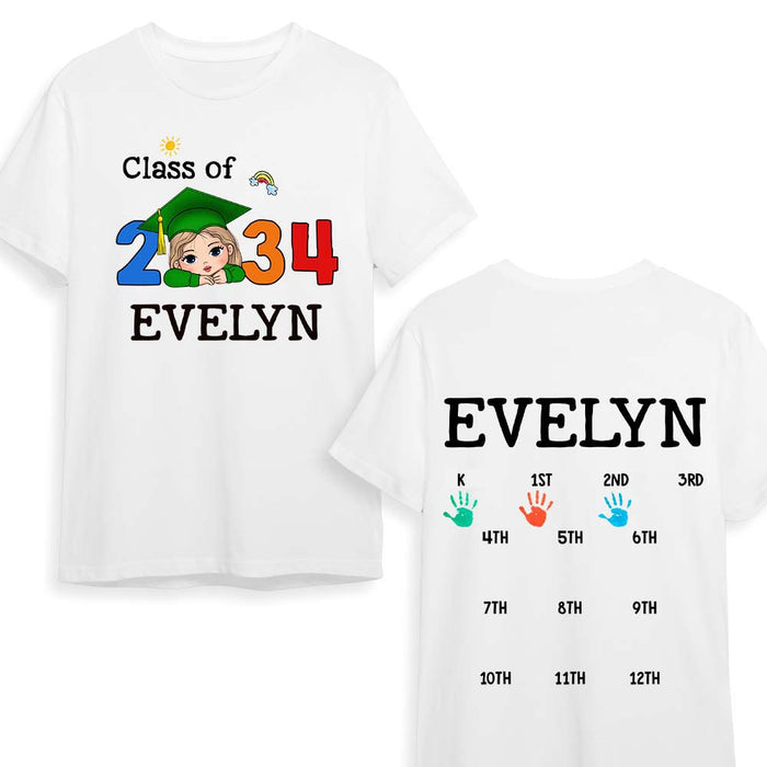 Personalized Gift For Granddaughter Class Of 2036 Double-sided Printing Shirt 33816 1