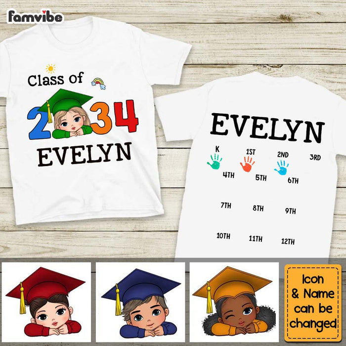 Personalized Gift For Granddaughter Class Of 2036 Double-sided Printing Shirt 33816 1
