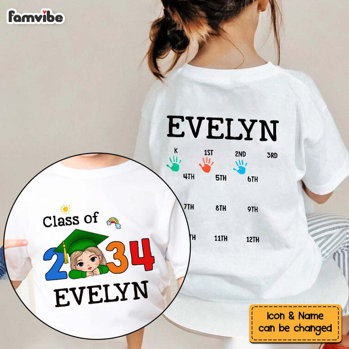 Personalized Gift For Granddaughter Class Of 2036 Double-sided Printing Shirt 33816 1