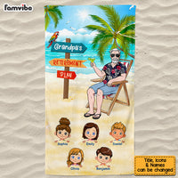 Personalized For Grandpa Dad My Retirement Plan Beach Towel 33819 thumb 1
