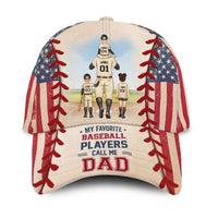 Personalized For Dad My Favorite Baseball Player Calls Me Dad Cap 33826 thumb 1