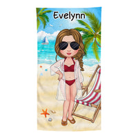 Personalized A Plash At The Pool Party And Beach Beach Towel 33827 thumb 1