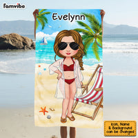 Personalized A Plash At The Pool Party And Beach Beach Towel 33827 thumb 1